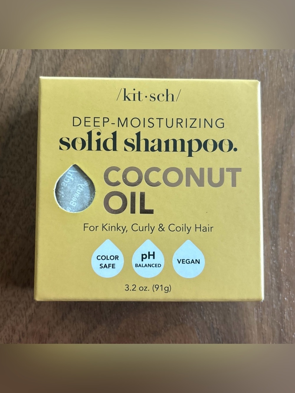 /KIT*SCH/ Deep-Moisturizing Coconut Oil Solid Shampoo 3.2 OZ New In Box